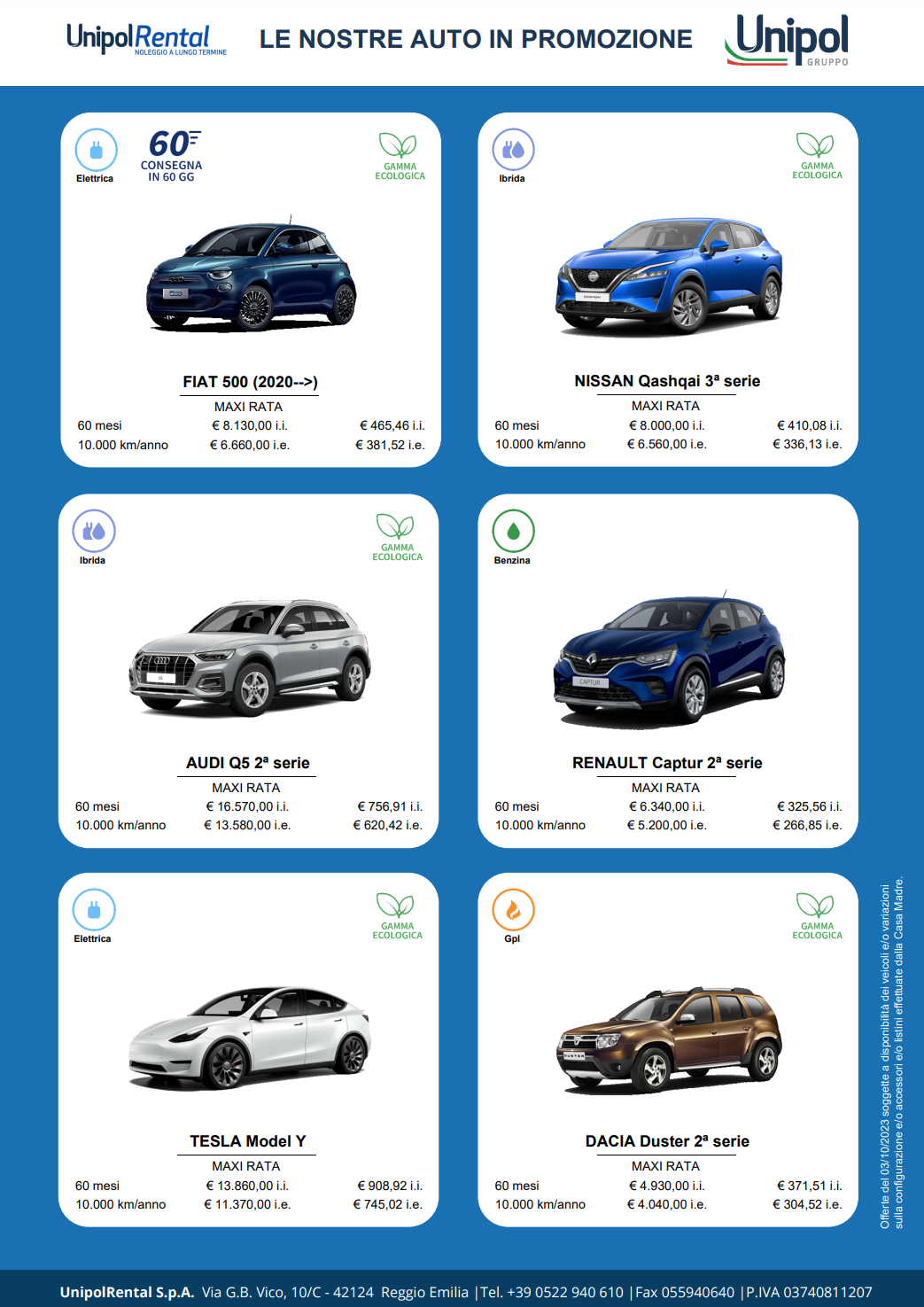 offerte di noleggio auto a lungo termine