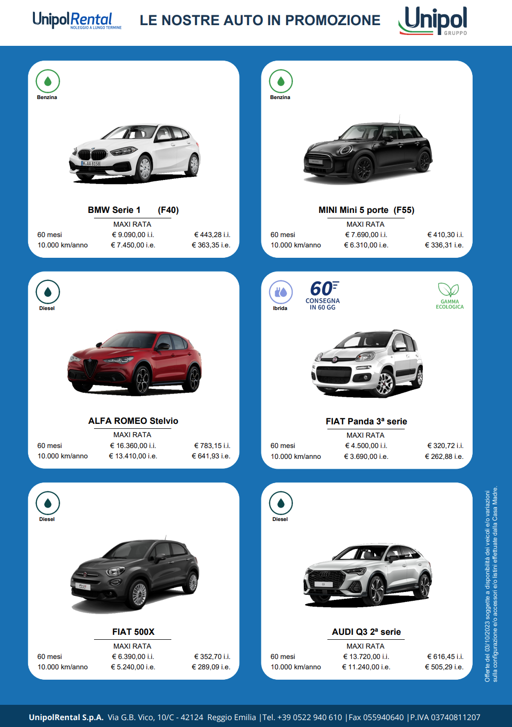 offerte di noleggio auto a lungo termine