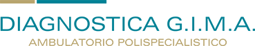 Logo for Diagnostica G.I.M.A. Ambulatorio Polispecialistico in blue and tan text