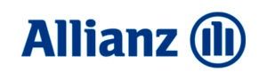Logo Allianz in blu con un'icona circolare accanto al marchio denominativo
