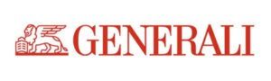 Logo Generali con icona di leone alato rosso e scritta rossa su sfondo bianco.