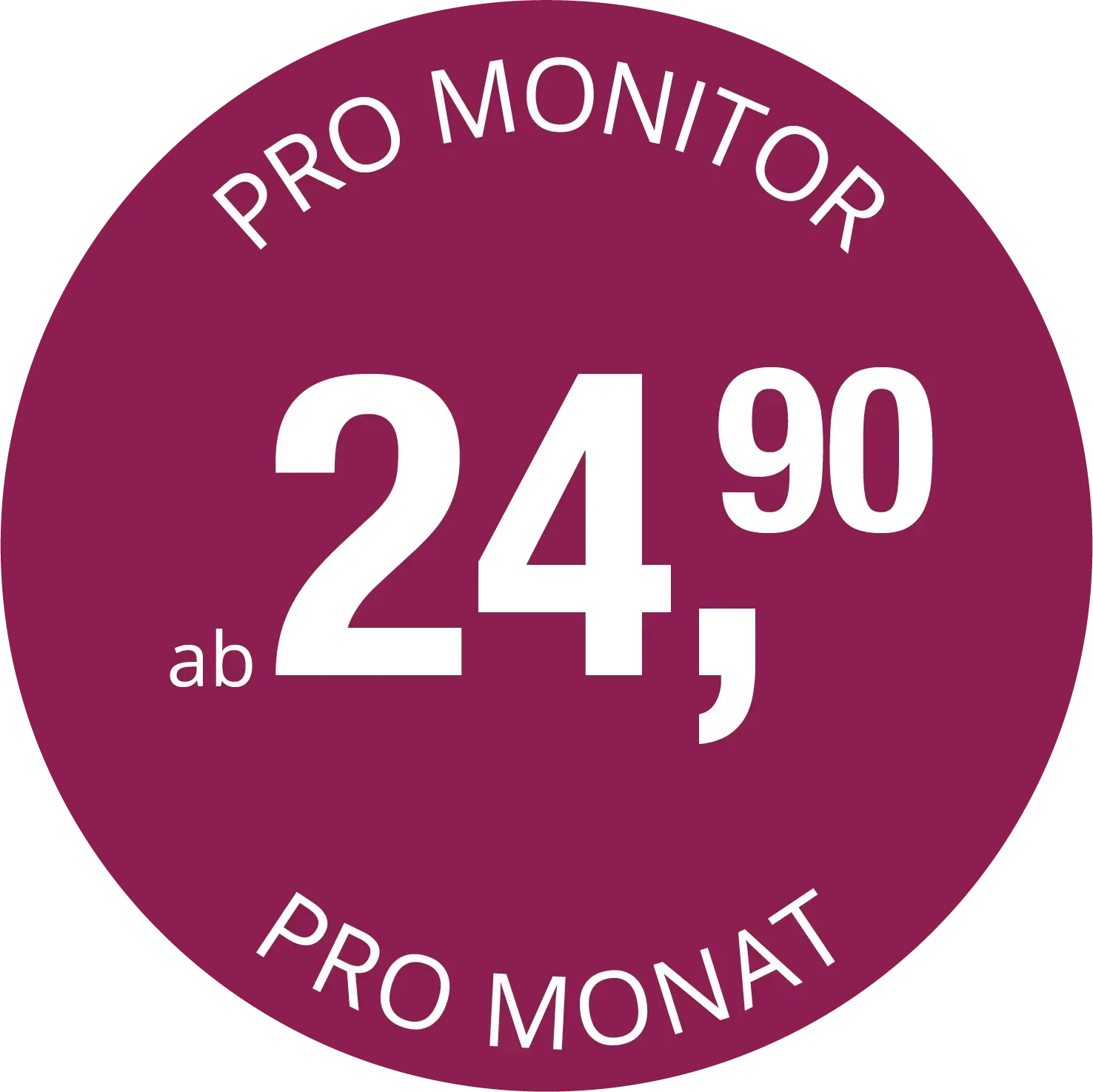 Button mit dem Text pro Monitor ab 24,90 € pro Monat