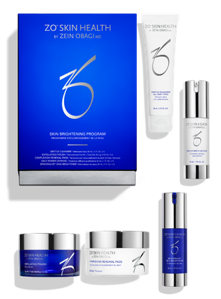 A box of zo skin health products is sitting on a table.