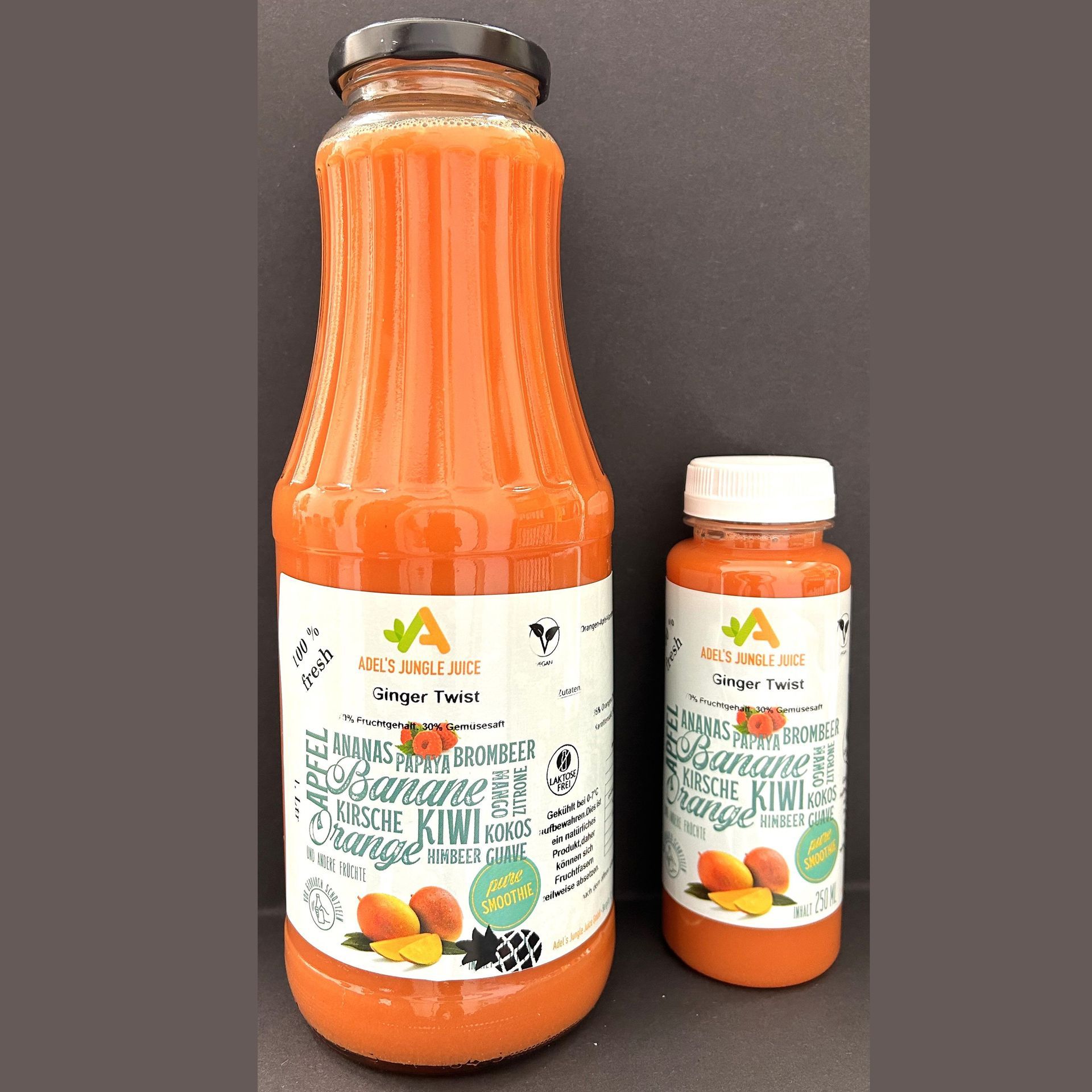 NÄHRWERTANGABEN in g/100ml Energie 40 kcal/168 KJ, Fett 0,18 g 
ges. Fettsäuren 0,04 g, 
Kohlenhydrate 9,14 g 
davon Zucker 8,34 g,
Eiweiß 0,36 g Salz 0,05 g 
