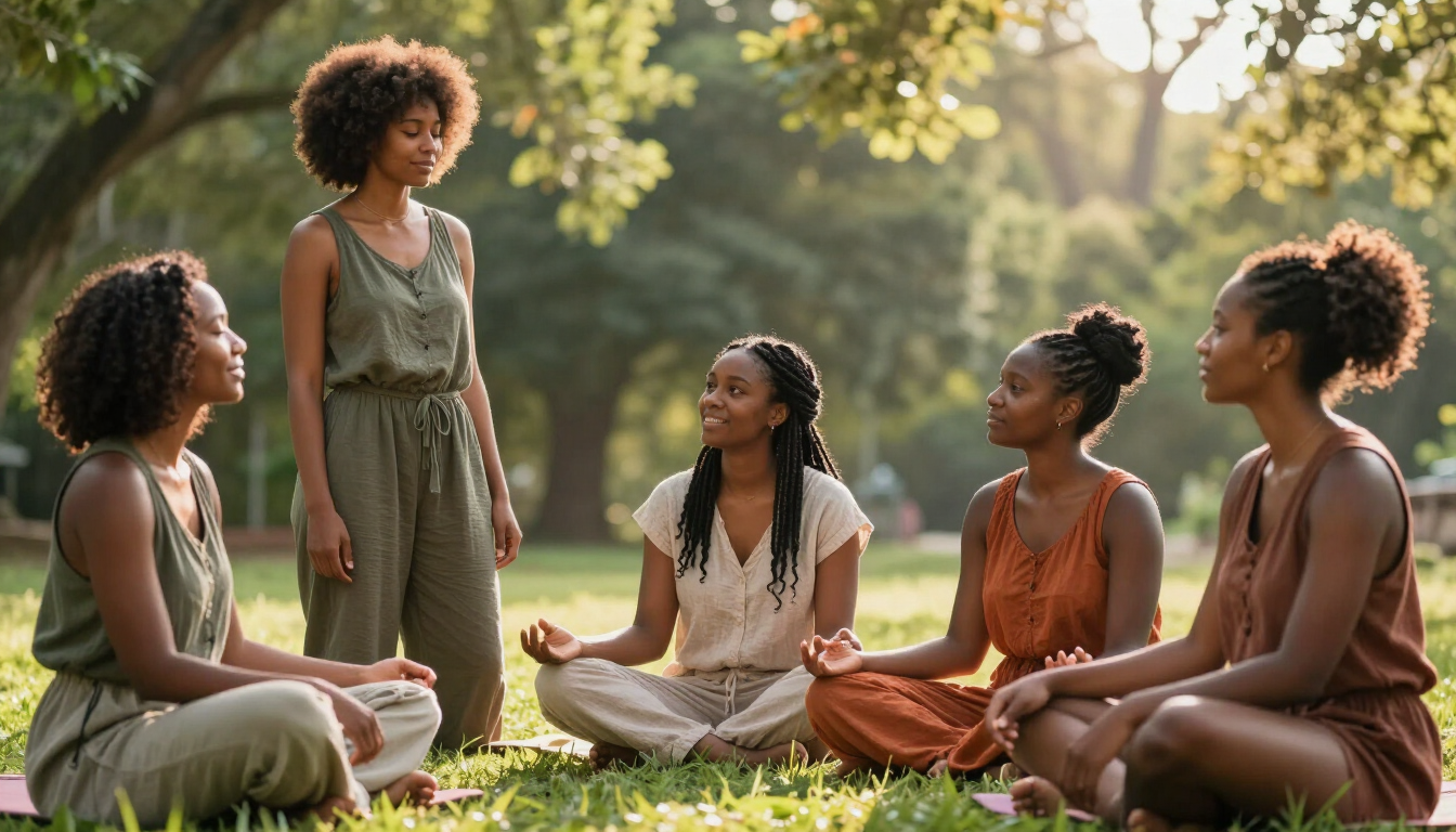 A peaceful wellness workshop