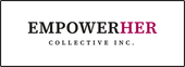 EmpowerHER Collective Inc. logo in black and pink text on a white background.
