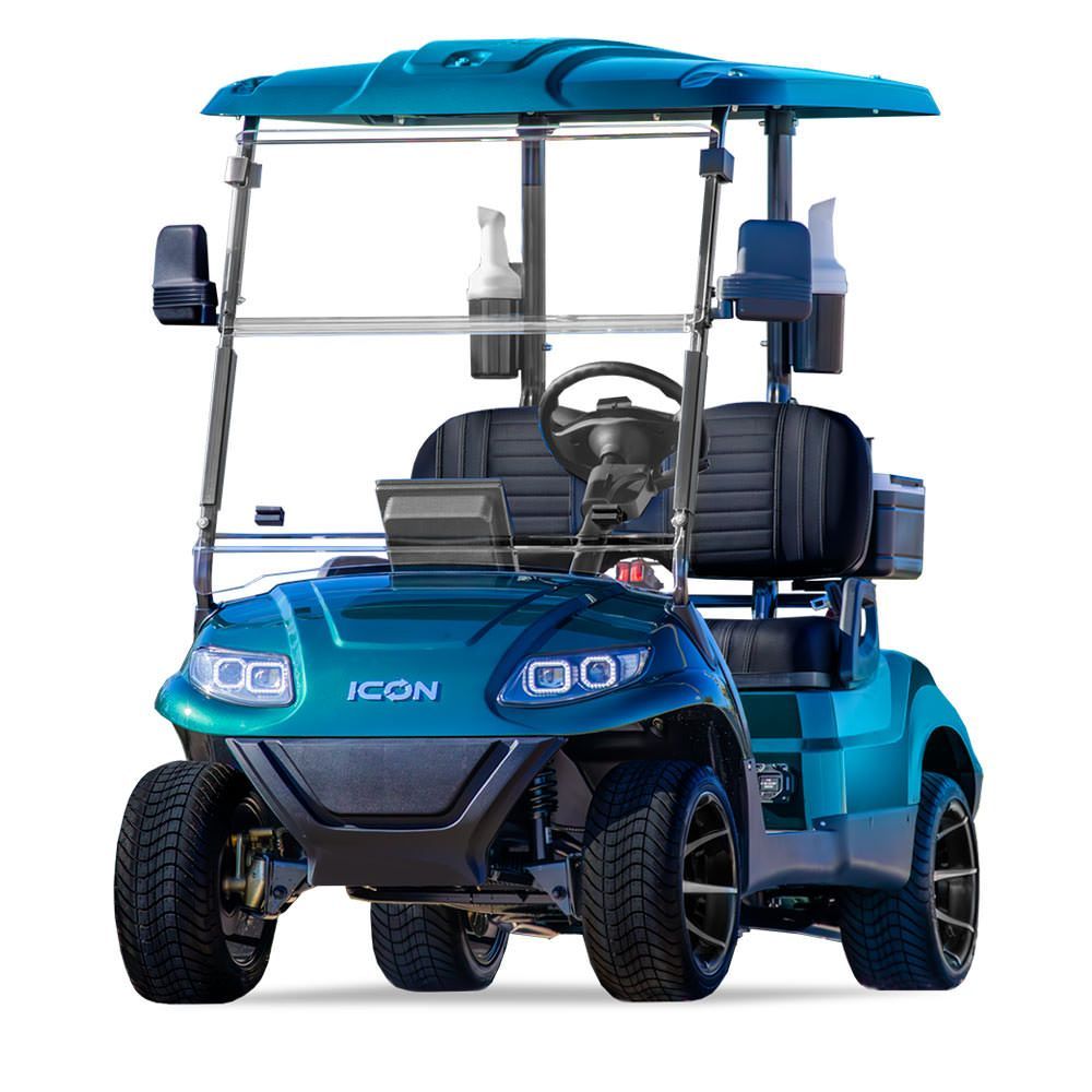 2025 ICON i20 Caribbean Blue 2-passenger golf cart | Hole In One Golf Carts Naples, FL