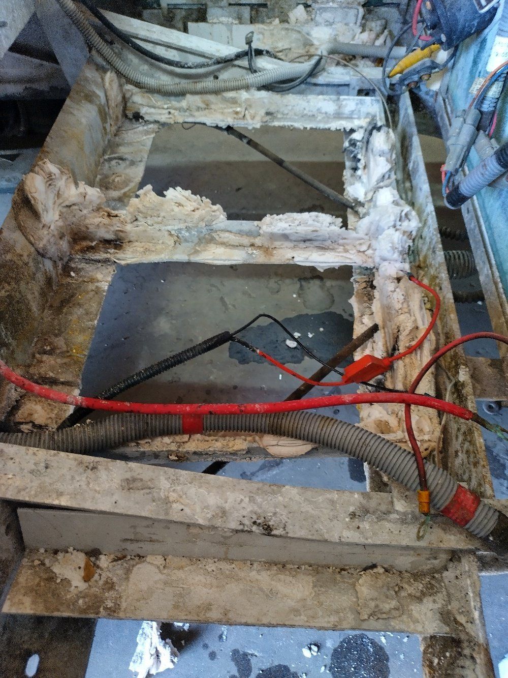 Heavily corroded golf cart batteries