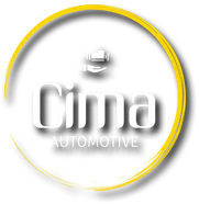 Cina Automotive logo with gray text inside a yellow-ringed circle