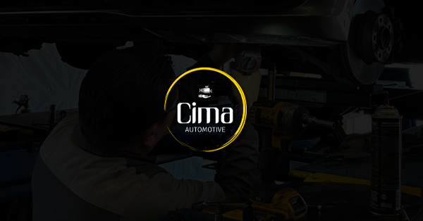 Santin Auto & Truck Repair Center logo over a mechanic working on a truck tire; blue background.