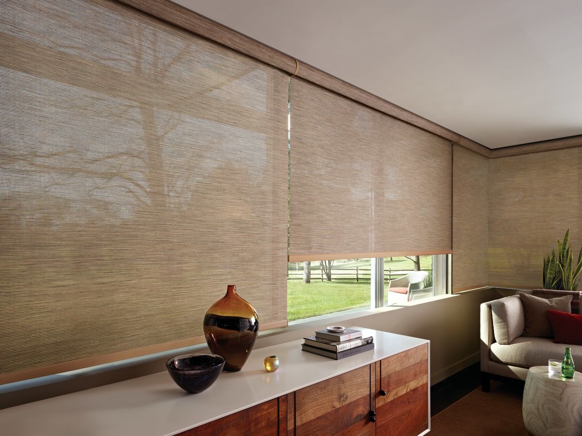 solar shades with cassette valance