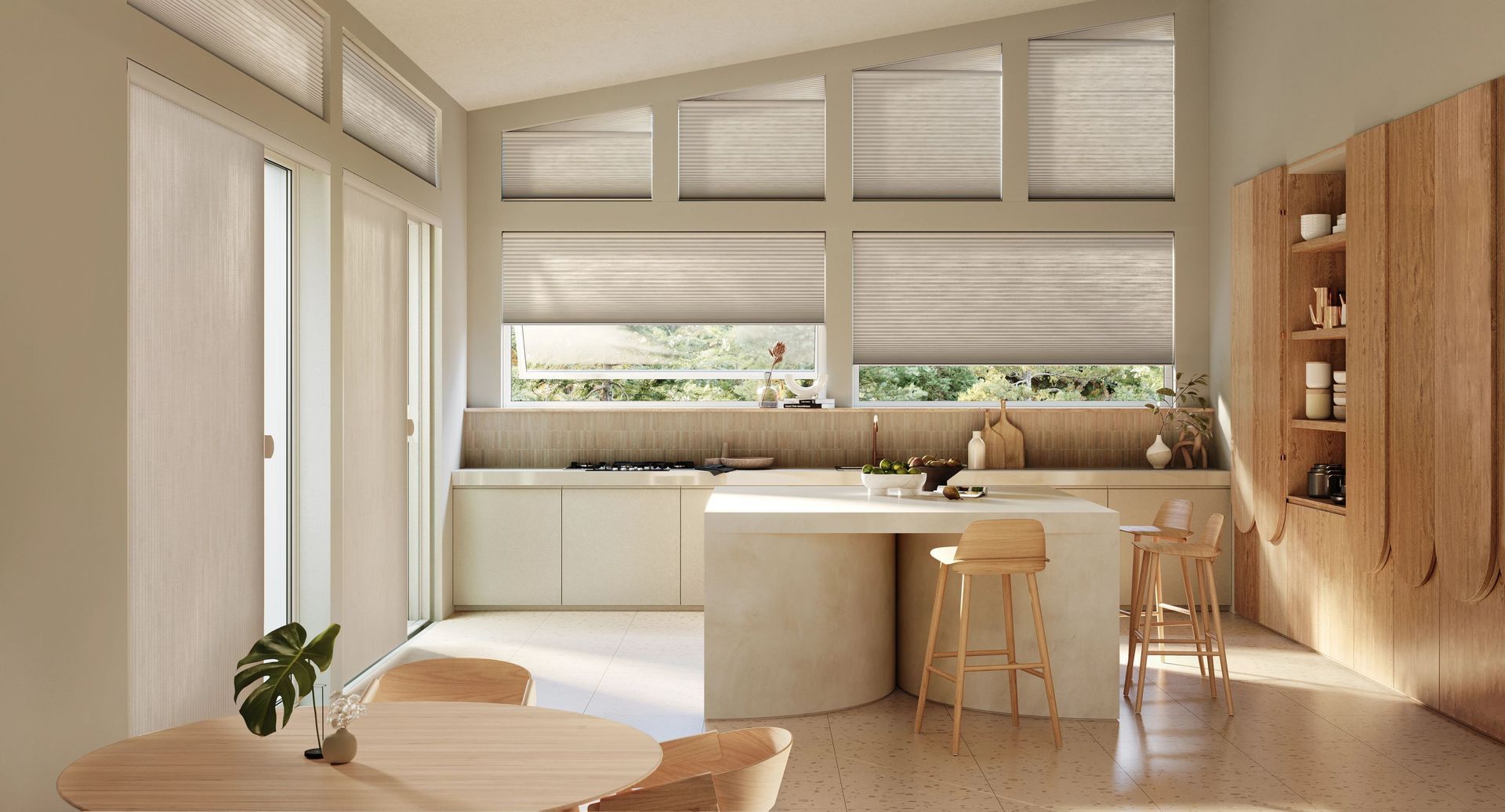 Window Shades in Kitchen