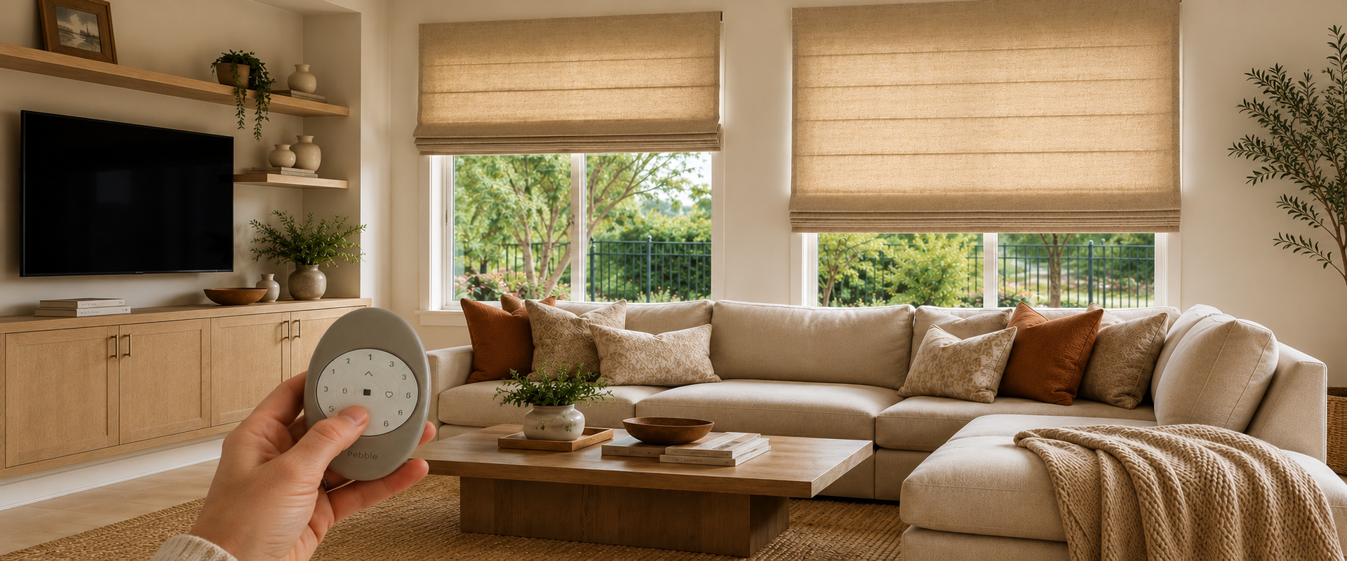 Motorized Roman Shades