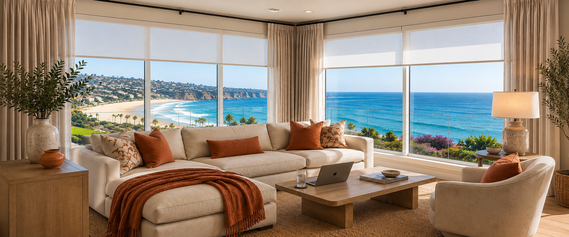 Motorized Roller Shades, La Jolla, CA