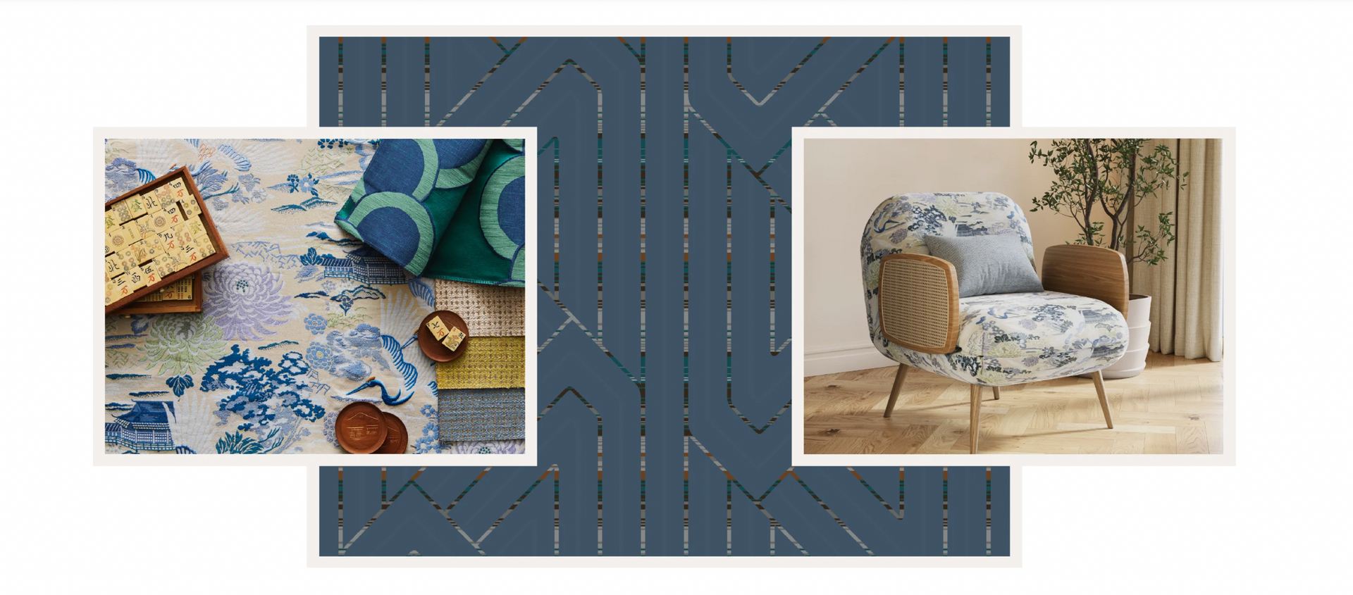Malay singapore blue  - s.harris fabric for drapery & curtains