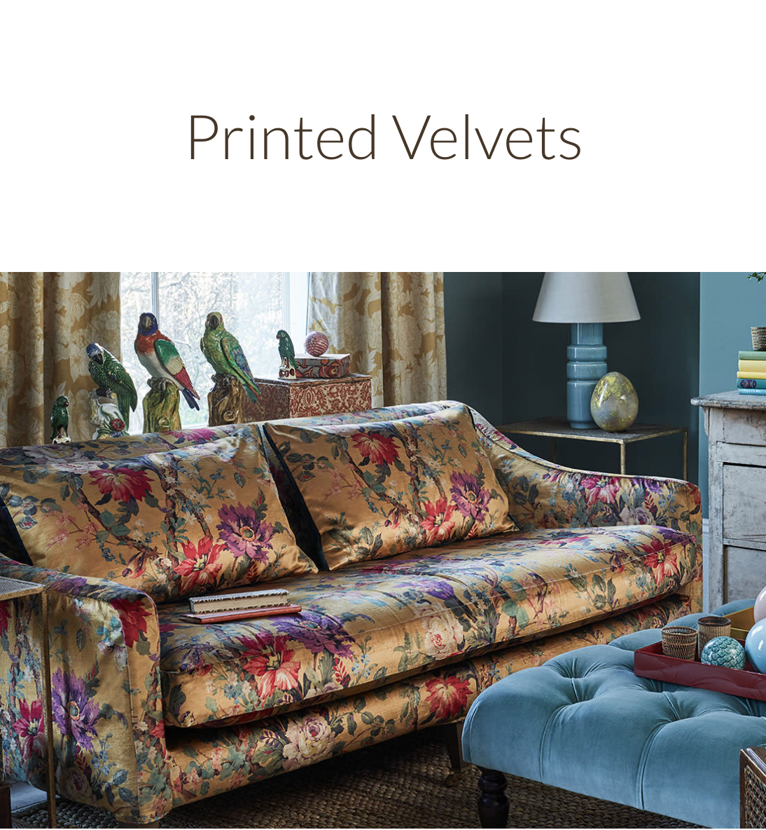 Printed Velvet fabrics offered by Window Space