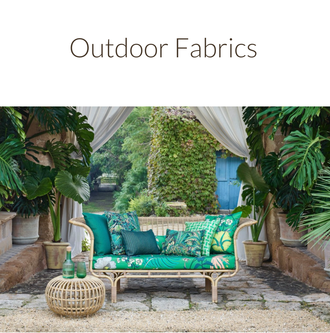 Outdoor fabrics offered by Window Space, Carlsbad, CA
