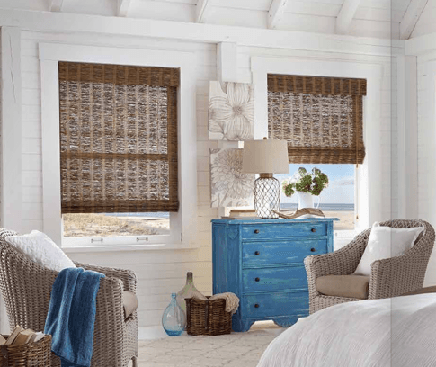 Brown Woven Shades near Carlsbad, CA