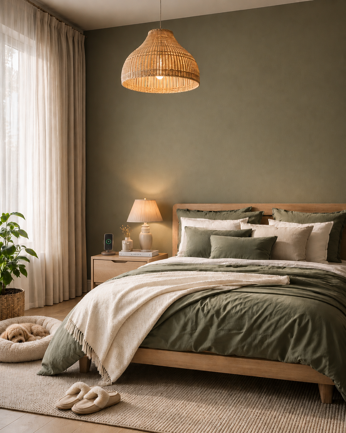 sheer curtains - del mar bedroom