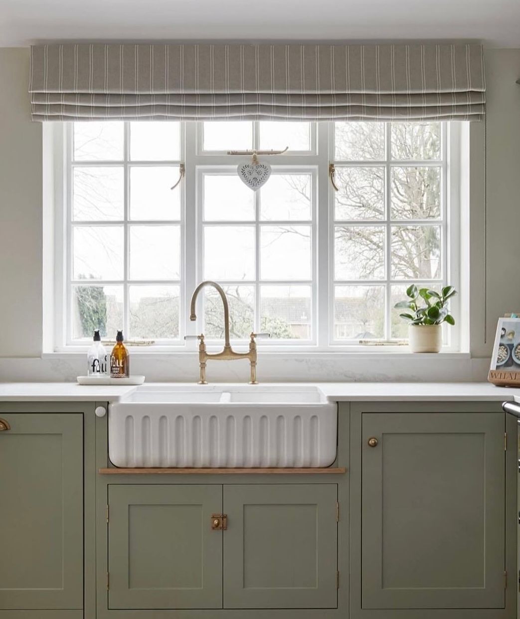 Roman Shade in Kitchen