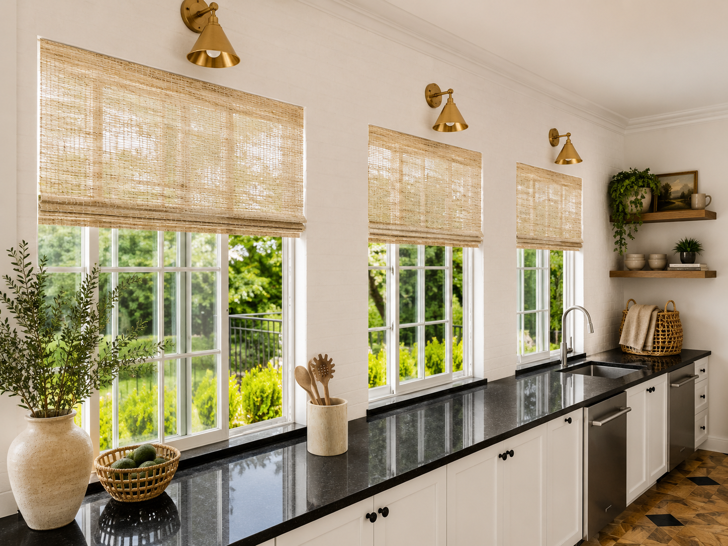 Woven Wood Shades in Del Mar, CA