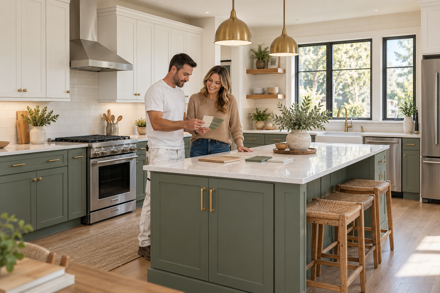 Two-tone kitchen cabinets