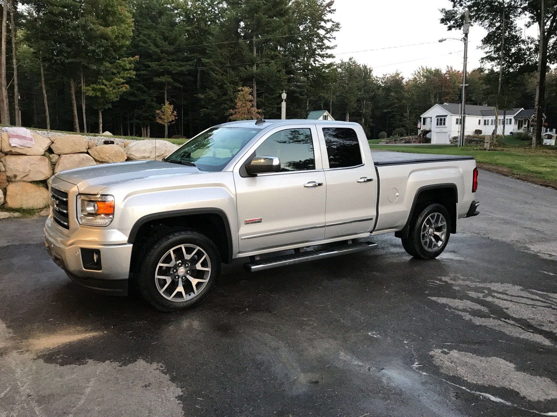 Polished chrome car trim detail