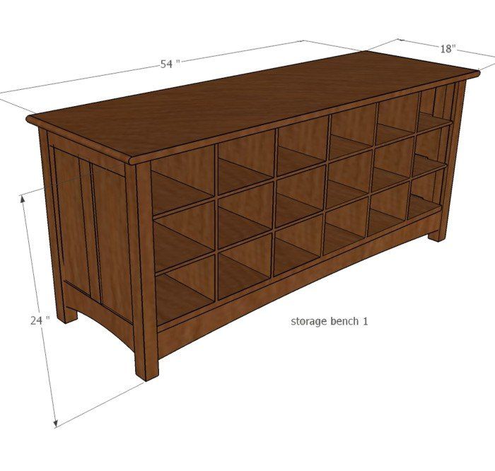 front entrance storage bench design 