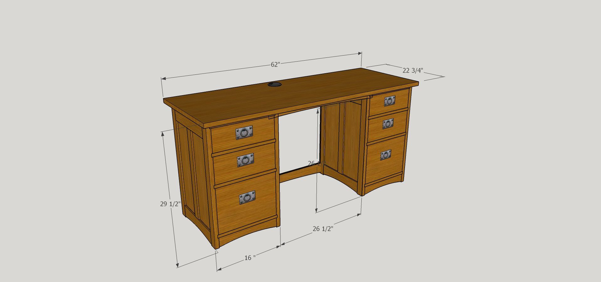 custom wood desk design