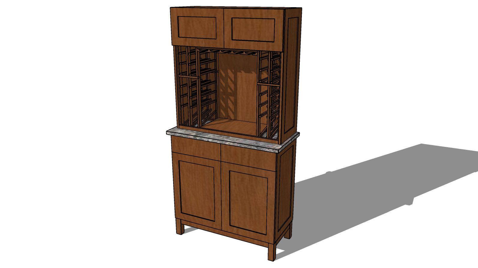 wood tower bar design