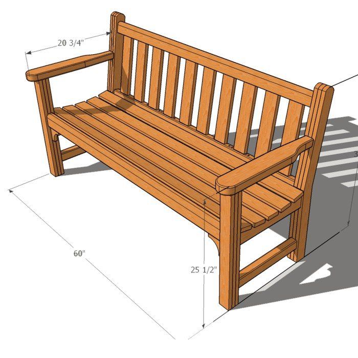 white oak outdoor bench design