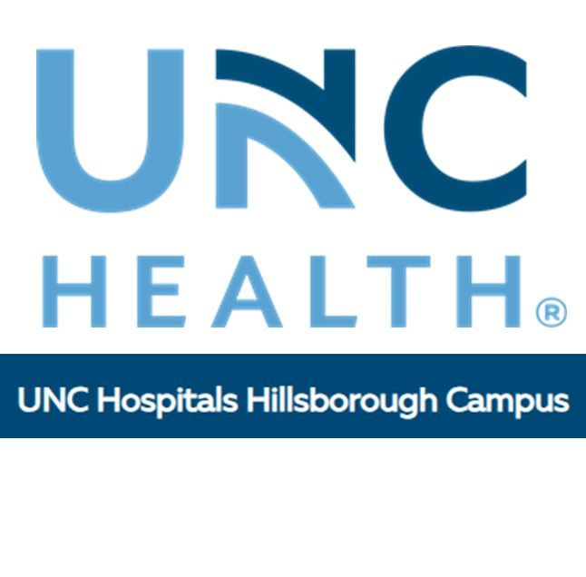 UNC Health logo with “UNC Hospitals Hillsborough Campus” in blue text