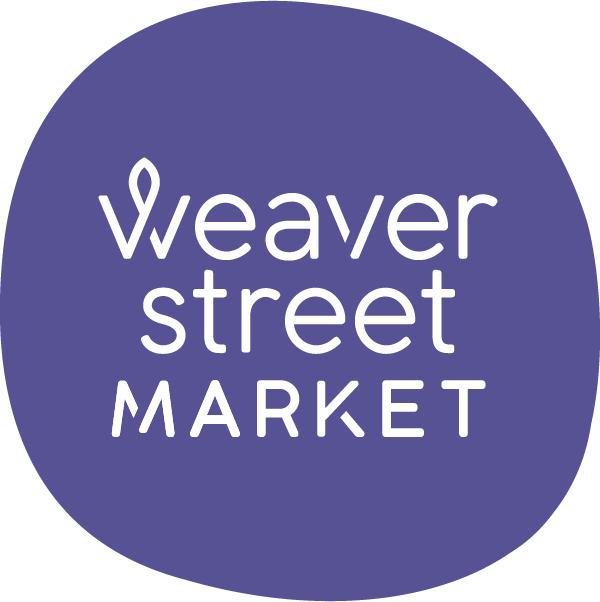 Purple logo with white text reading “Weaver Street Market”