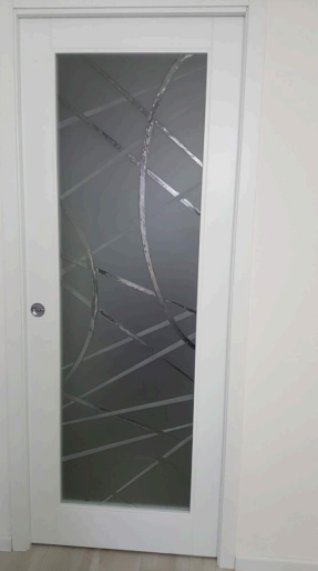 porta bianca in vetro temperato