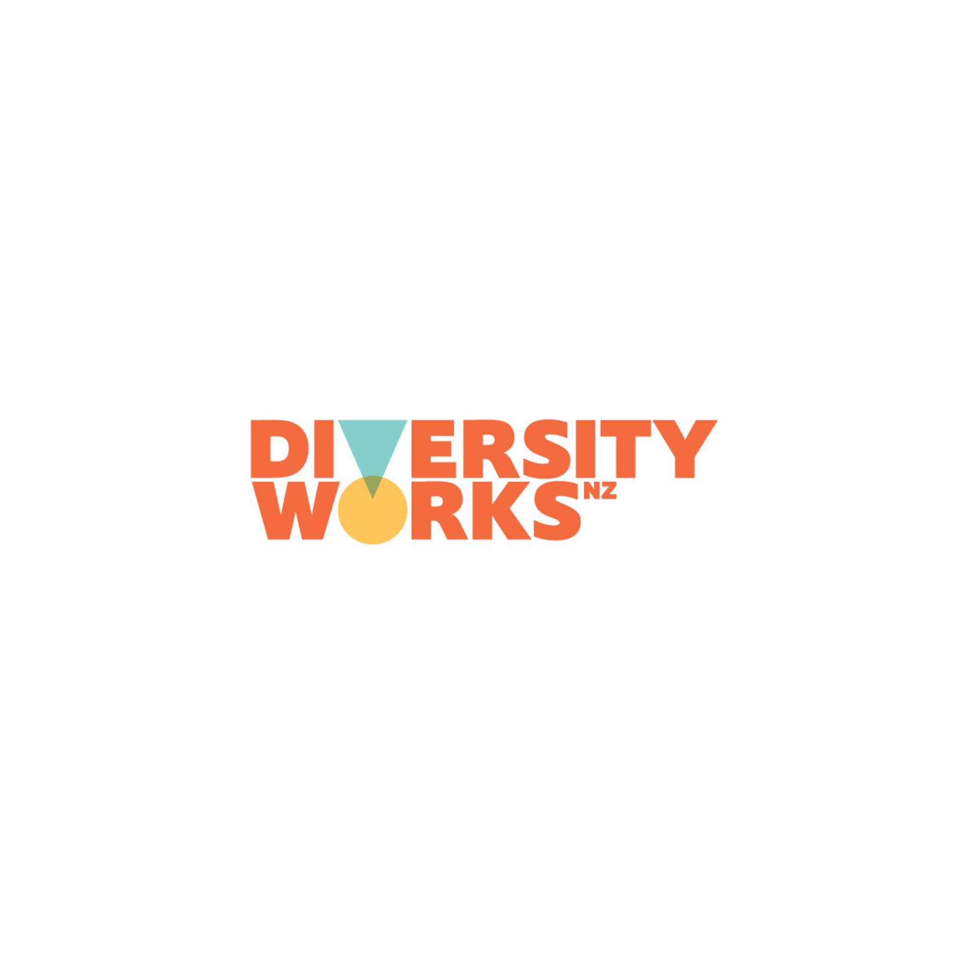 A logo for diversity works nz on a white background.