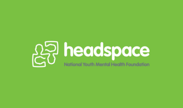 The headspace logo is on a green background.