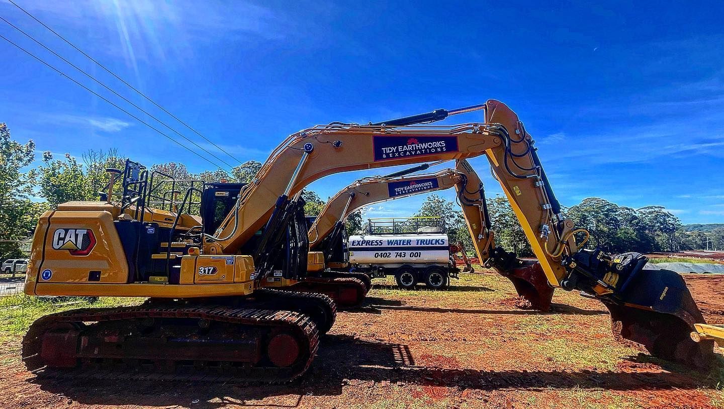 Excavator — Earthworks Services in Kendall, NSW