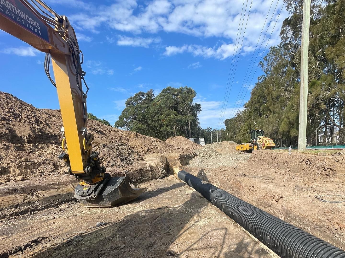 Excavator — Earthworks Services in Kendall, NSW