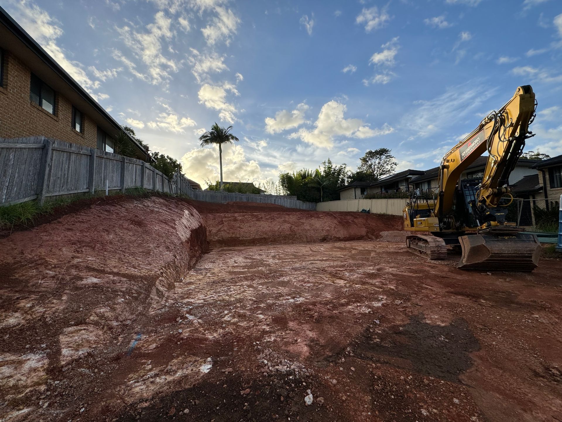 Excavator — Earthworks Services in Kendall, NSW