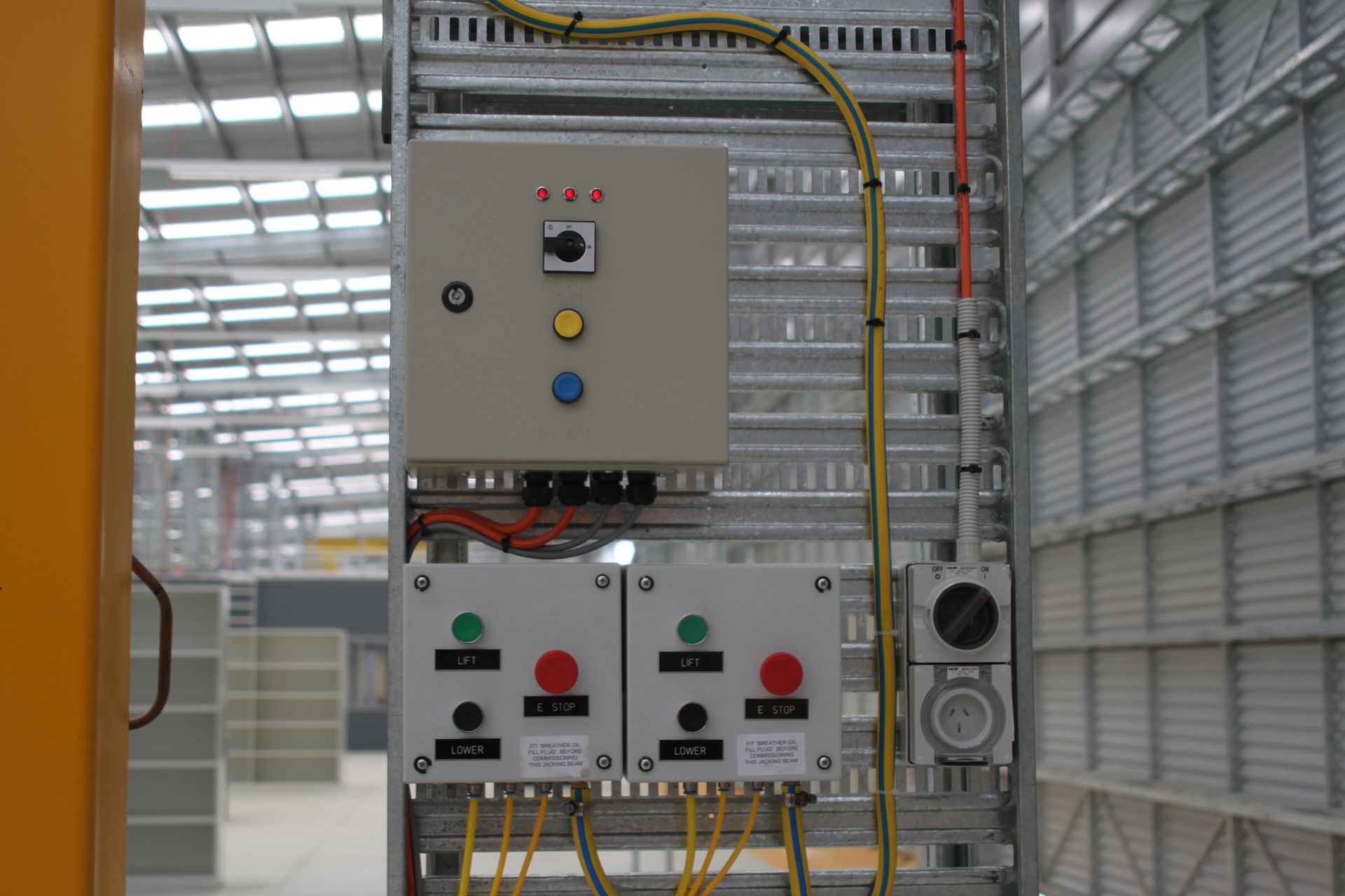 Close Up Electrical Box in Warehouse — Runcorn, QLD — Runcorn Electrical Services Pty Ltd