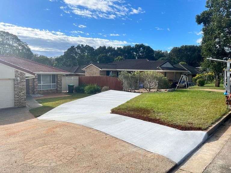 A Concrete Driveway Extension — ZBM Constructions in Alstonville, NSW