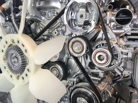 view of car engine