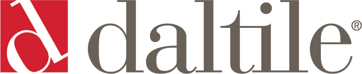 Logo for Daltile. Features the company name in gray text, with a red square on the left.