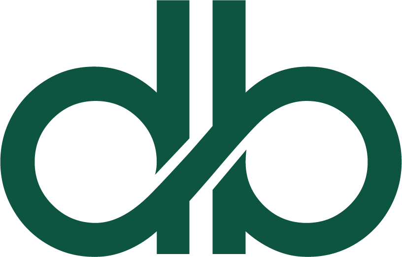 Green logo with the intertwined letters 