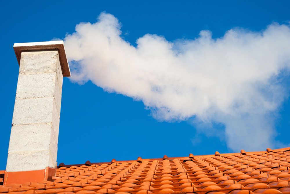 Smoke from the chimney