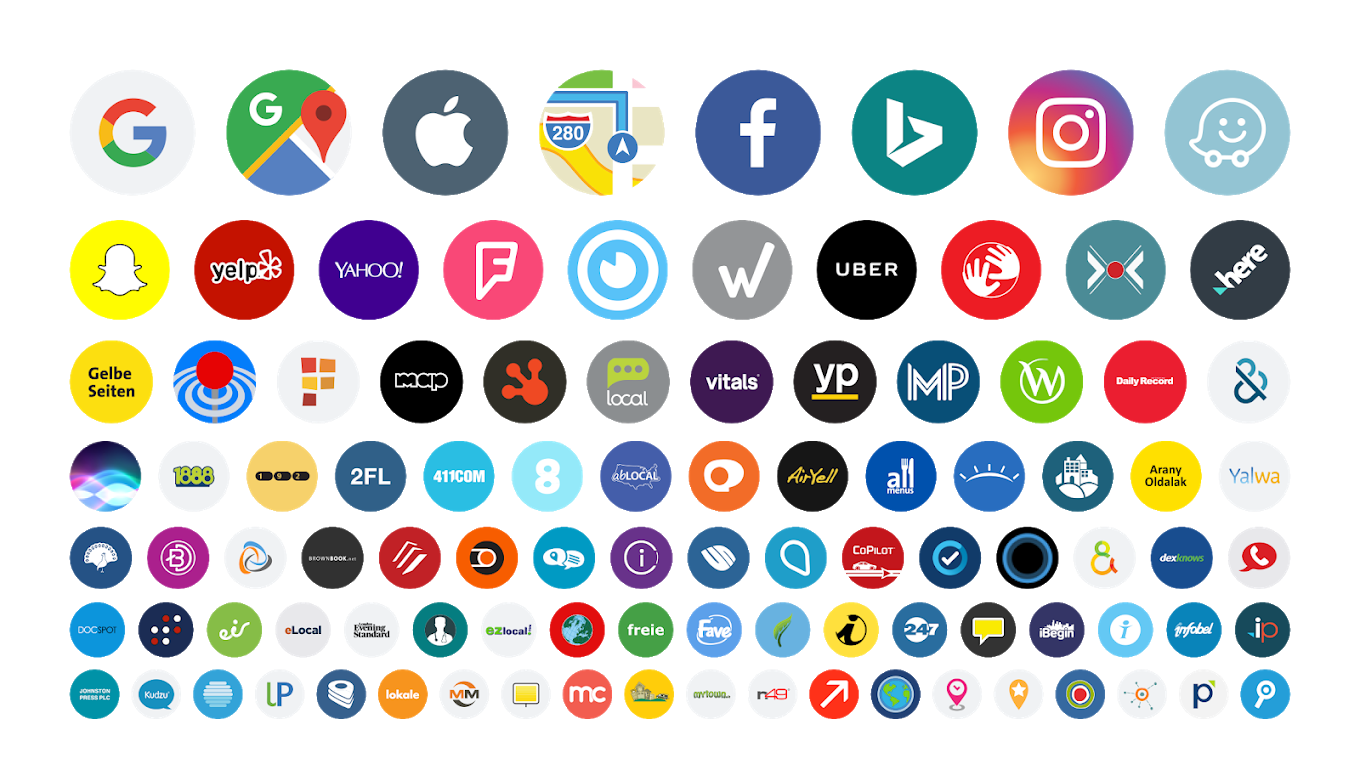 A large set of brand & website logos.