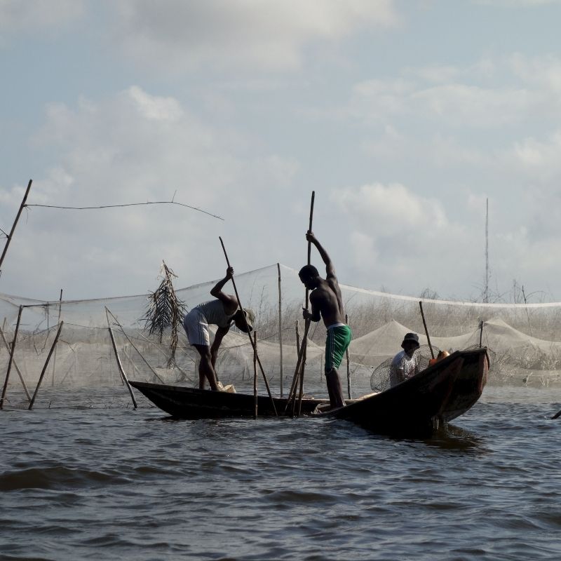 Discover the authentic spirit of Benin with Inspiration Africa. This evocative image of fishermen in wooden canoes, surrounded by handwoven nets, reflects a timeless tradition shaped by water and community. Inspiration Africa specializes in designing bespoke, tailor-made journeys that combine extraordinary perspectives with Africa’s most remarkable destinations, offering meaningful cultural encounters and immersive travel far beyond the ordinary.