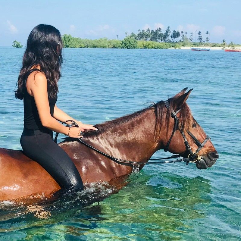 Riders enjoy a scenic horseback ride through the crystal-clear turquoise waters of Zanzibar, Tanzania, captured in this breathtaking travel photograph. Horses wade gently along the shallow shoreline, framed by pristine white sand beaches, swaying palm trees, and vibrant ocean hues, offering a serene and unforgettable coastal experience. Horseback riding in Zanzibar provides a unique way to explore the island’s idyllic beaches, tranquil lagoons, and stunning marine landscapes. Ideal for adventure seekers, beach lovers, and photographers, this experience combines relaxation, natural beauty, and authentic connection with the island’s tropical environment. Inspiration Africa specializes in bespoke, tailor-made journeys to Zanzibar and across Africa, creating immersive, unforgettable adventures in extraordinary destinations.