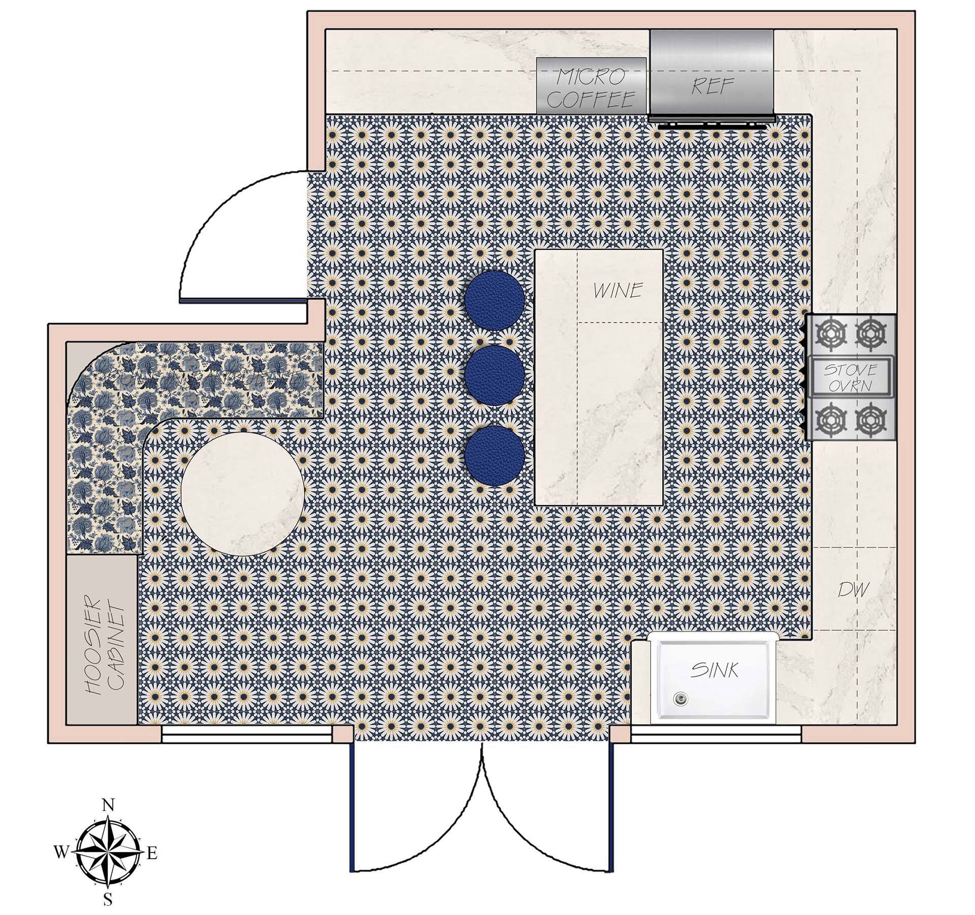 Karens Kitchen New Floor Plan — Oakland, CA — Gaslight Interiors