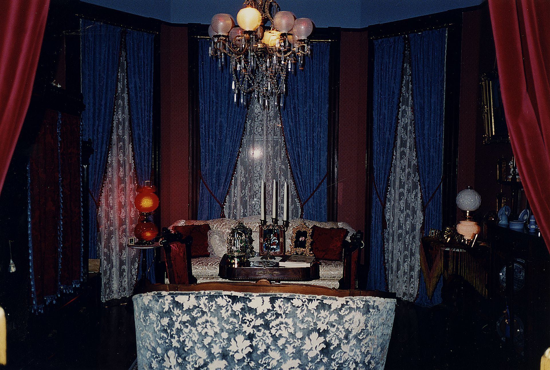 Living Room With Ceiling Light And A Chandelier On The Table — Oakland, CA — Gaslight Interiors
